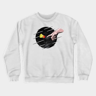 Crossminton is a divine creation! - Black design Crewneck Sweatshirt